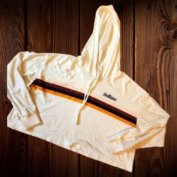 Hollister Boyfriend Racer Stripe Long Sleeve Top - Picture 2 of 6